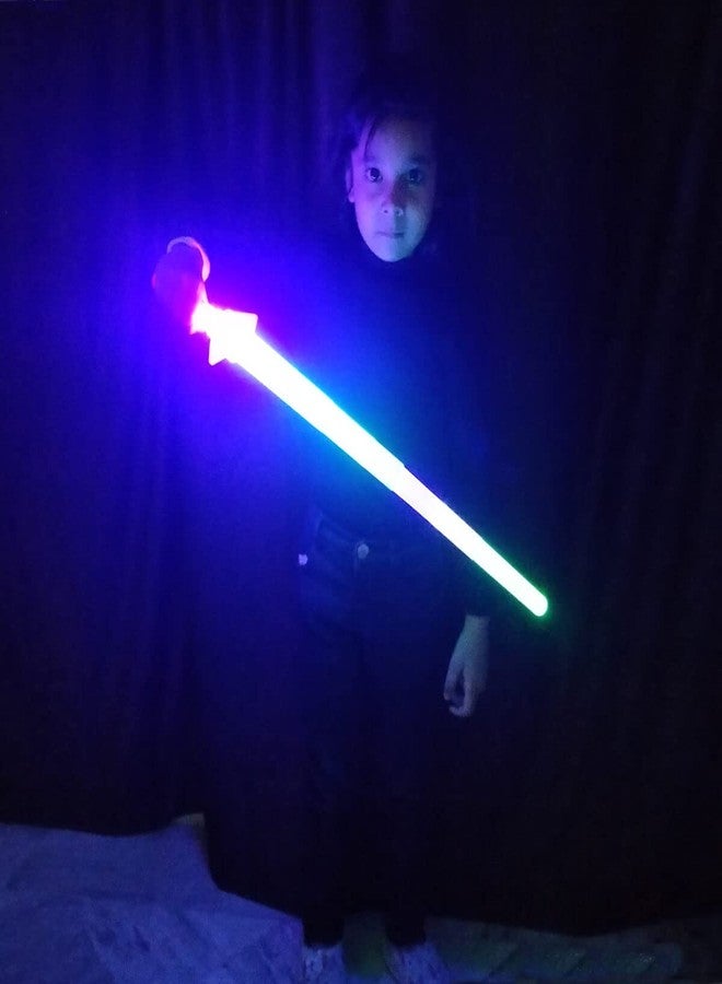 uneeke shape Glow in The Dark Sword, Laser Talwar for Kids Role Play, Expandable, Foldable, Multi Color Saber - Image 5